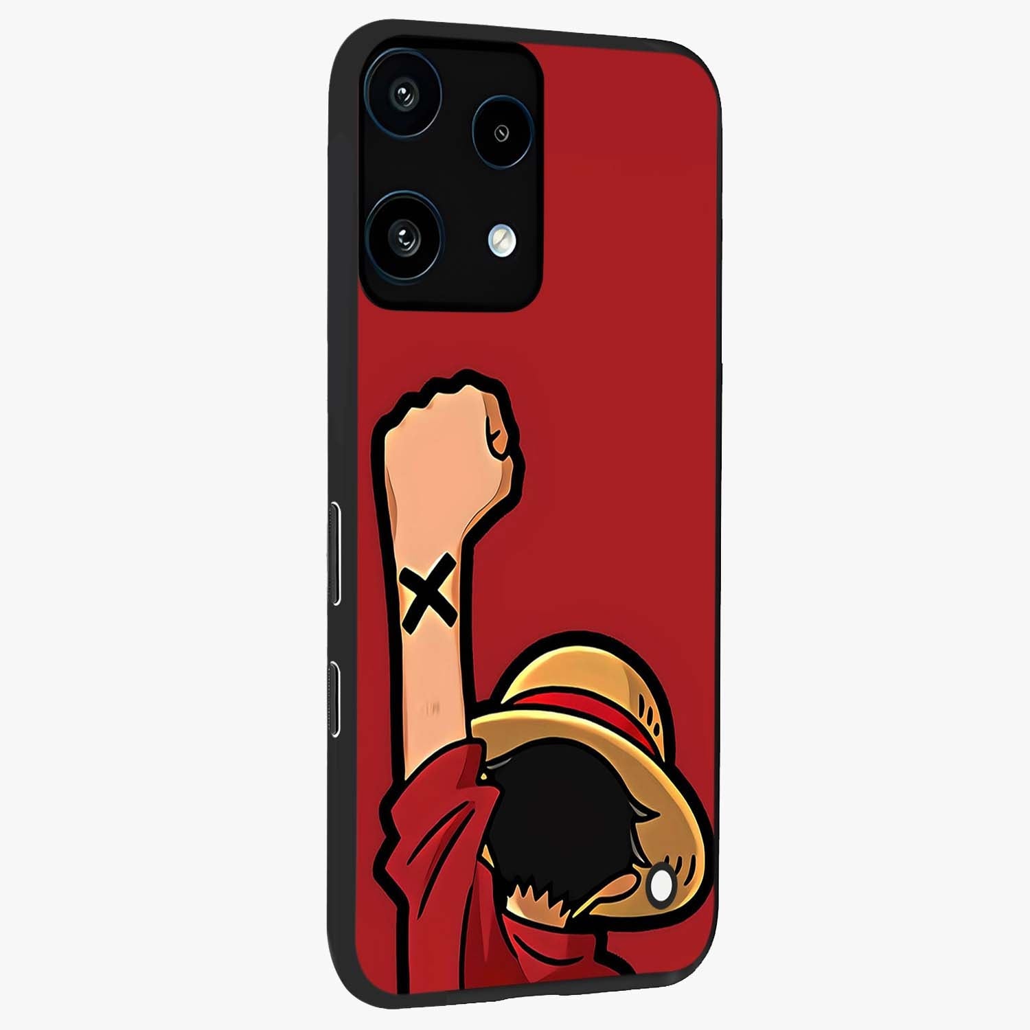 Luffy X Spirit Glass Case upright view showcasing striking anime artwork with adventurous character theme.