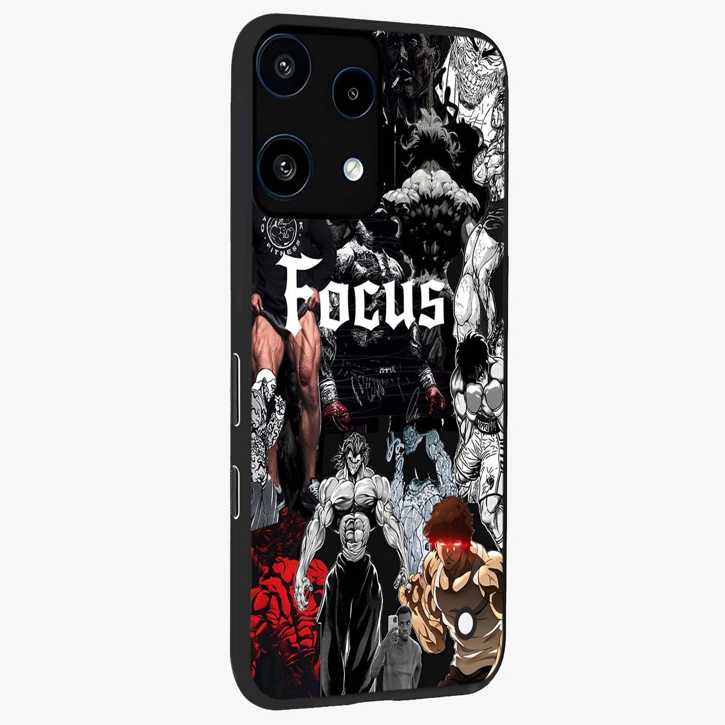 Relentless Power Focus Glass Case upright view showcasing strong inspirational artwork with powerful focus theme.