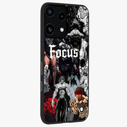 Relentless Power Focus Glass Case upright view showcasing strong inspirational artwork with powerful focus theme.