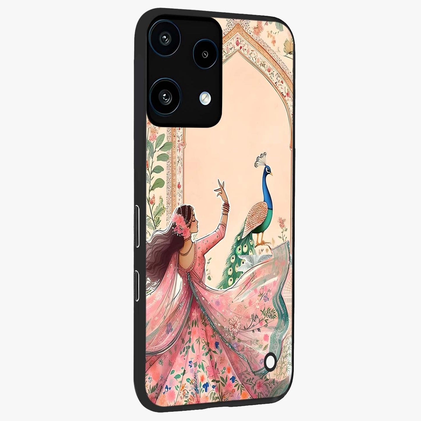 Royal Grace Muse Glass Case upright view showcasing stylish artistic artwork with sophisticated royal theme.
