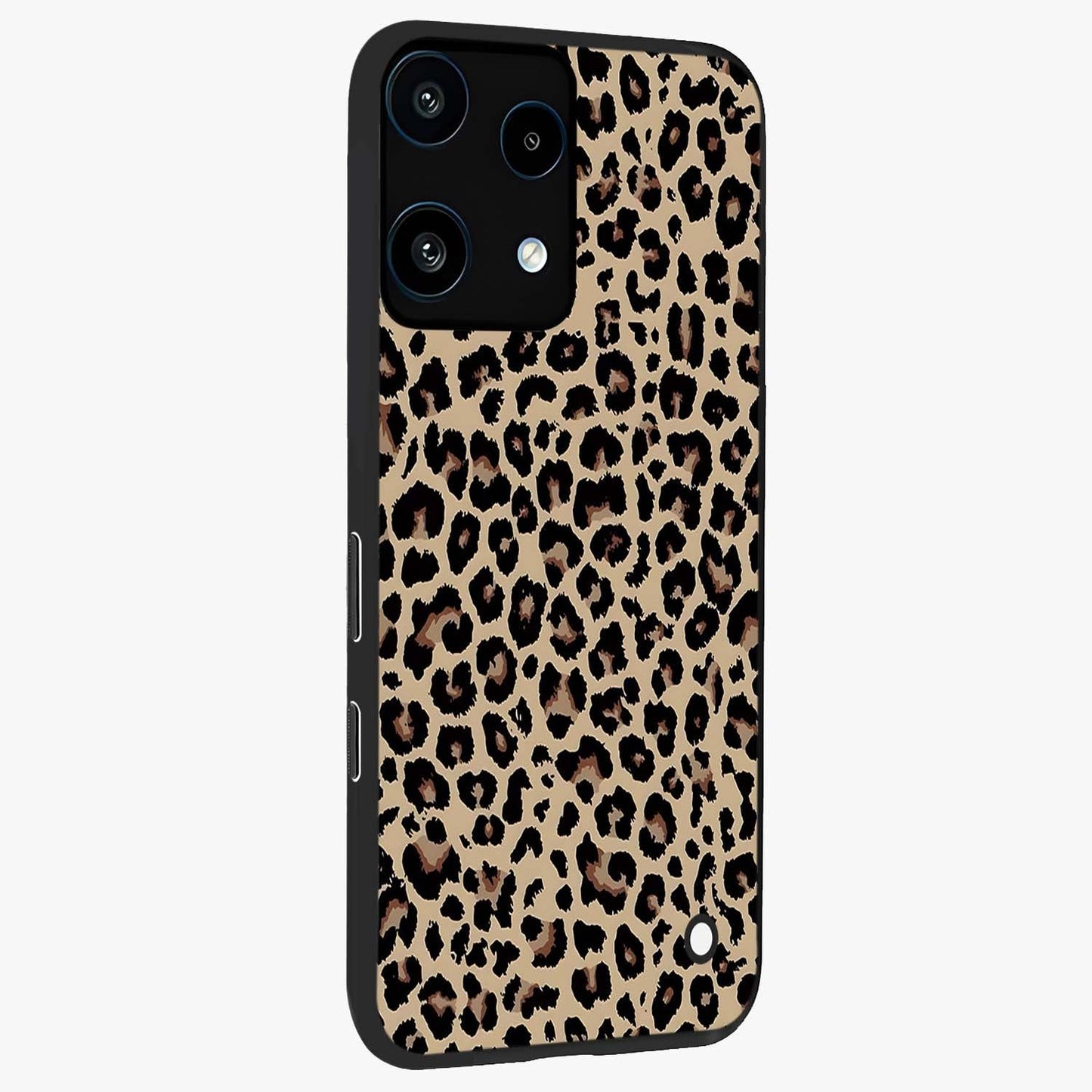 Savage Chic Pattern Glass Case upright view showcasing trendy decorative artwork with edgy fashion theme.