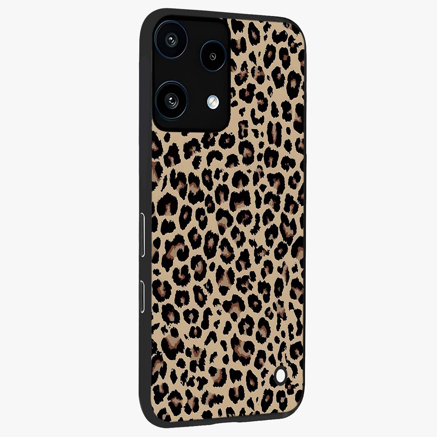 Savage Chic Pattern Glass Case upright view showcasing trendy decorative artwork with edgy fashion theme.