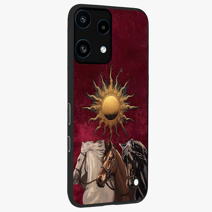 Solar Riders Glass Case upright view showcasing energetic rider artwork with bold adventure theme.