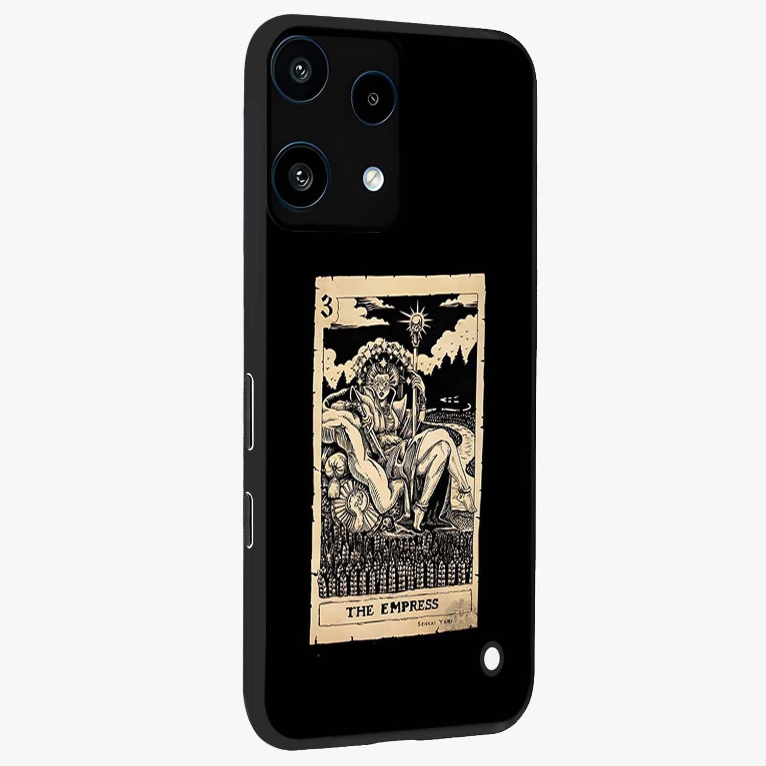 The Empress Glass Case upright view showcasing powerful empress themed artwork with luxurious artistic theme.