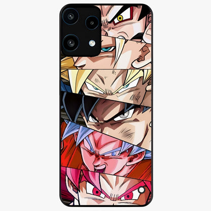 Anime Character Glass Case showing flat back view with vibrant anime artwork and glossy glass finish.