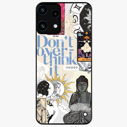 Ethereal Thoughts Glass Case showing flat back view with dreamy artistic artwork and glossy glass finish.