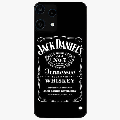 Vintage Whiskey Heritage Glass Case showing flat back view with classic whiskey inspired artwork and glossy glass finish.