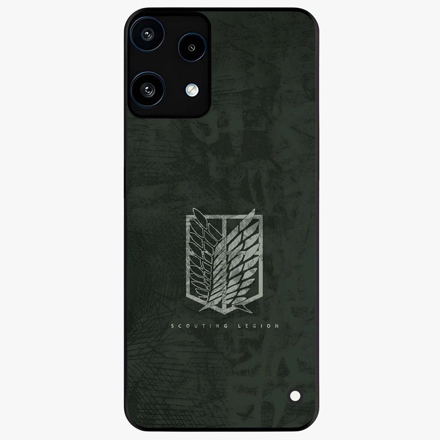 Wings Of Freedom Glass Case showing flat back view with symbolic wings artwork and glossy glass finish.