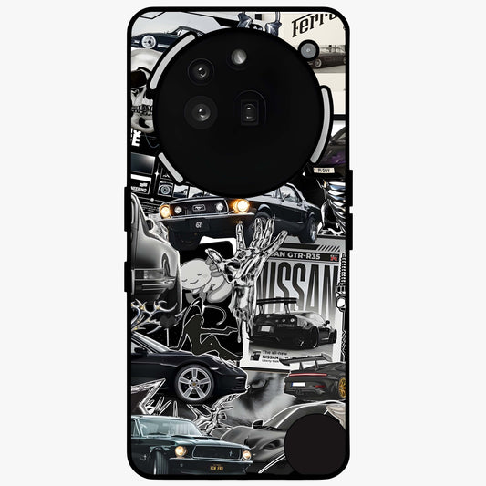 Aesthetic Dark Love Glass Case showing flat back view with dark romantic artwork and glossy glass finish.
