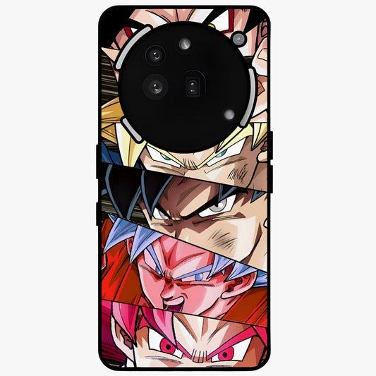 Anime Character Glass Case showing flat back view with vibrant anime artwork and glossy glass finish.