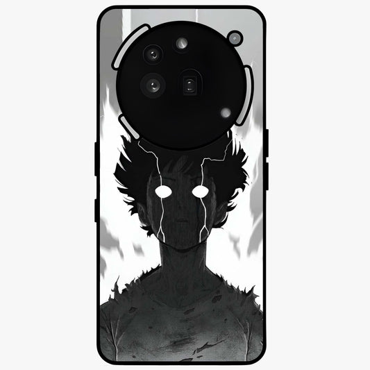 Awakened Inner Rage Glass Case showing flat back view with intense artistic artwork and glossy glass finish.