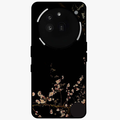 Petal Moon Light With Custom Name Glass Case showing flat back view with floral moonlight artwork and personalized name design.