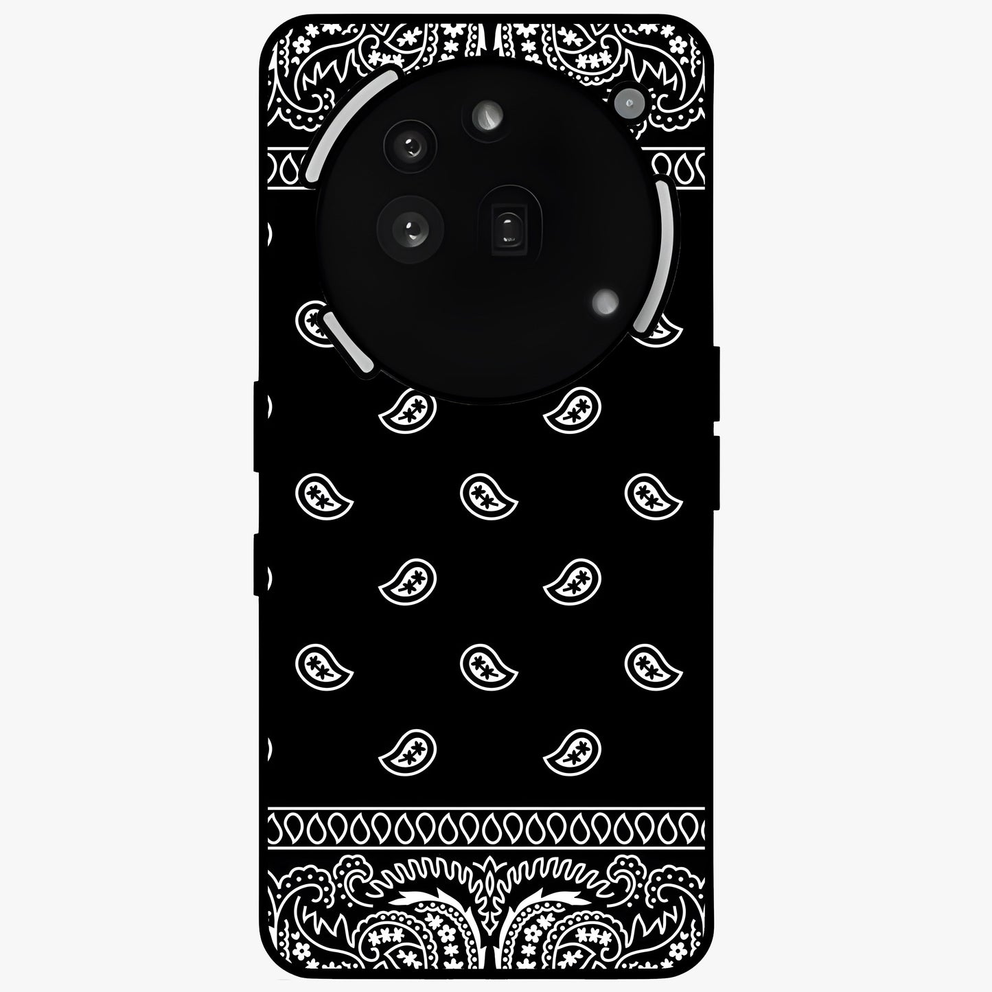 Retro Rebel Threads Glass Case showing flat back view with vintage street style artwork and glossy glass finish.