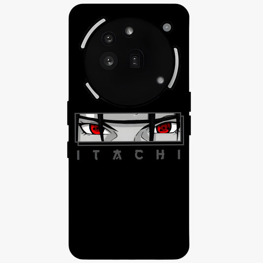 Scarlet Gaze Dominance Glass Case showing flat back view with striking red themed artwork and glossy glass finish.