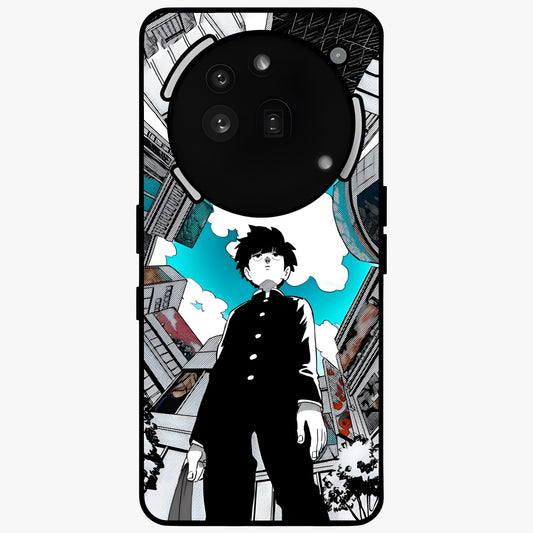 Silent Psychic Awakening Glass Case showing flat back view with mystical psychic themed artwork and glossy glass finish.