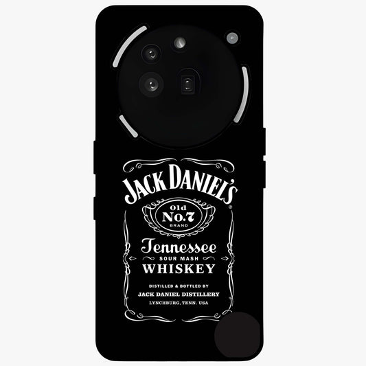 Vintage Whiskey Heritage Glass Case showing flat back view with classic whiskey inspired artwork and glossy glass finish.