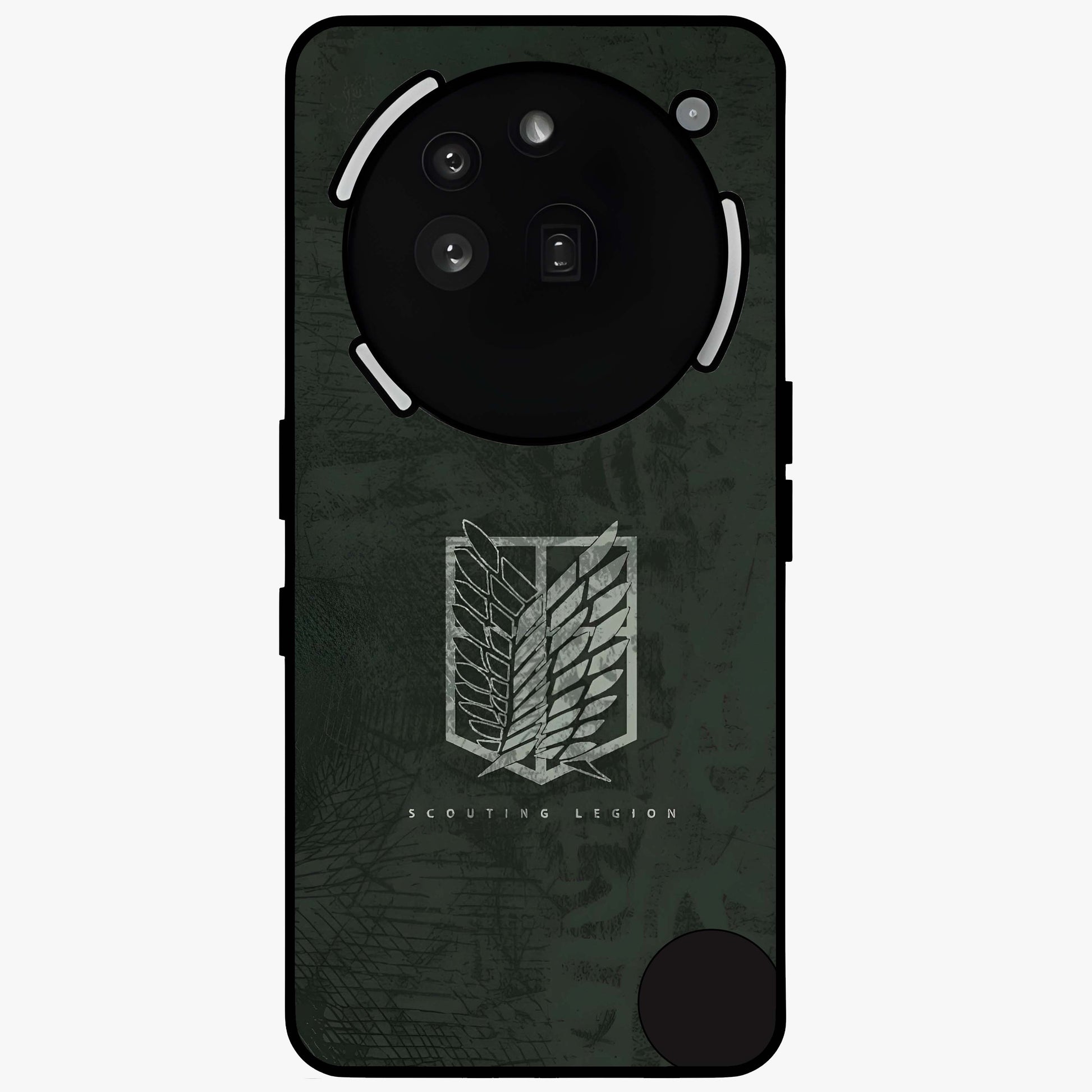 Wings Of Freedom Glass Case showing flat back view with symbolic wings artwork and glossy glass finish.