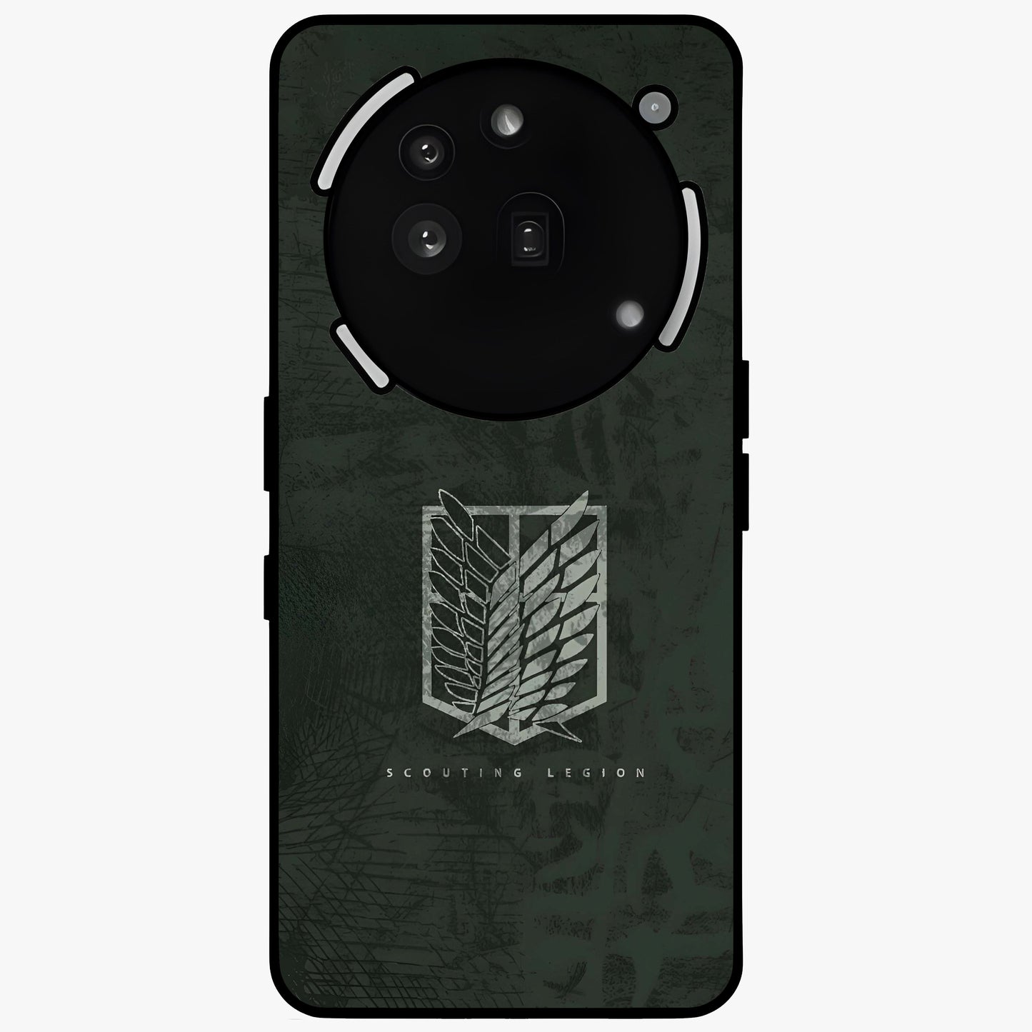 Wings Of Freedom Glass Case showing flat back view with symbolic wings artwork and glossy glass finish.