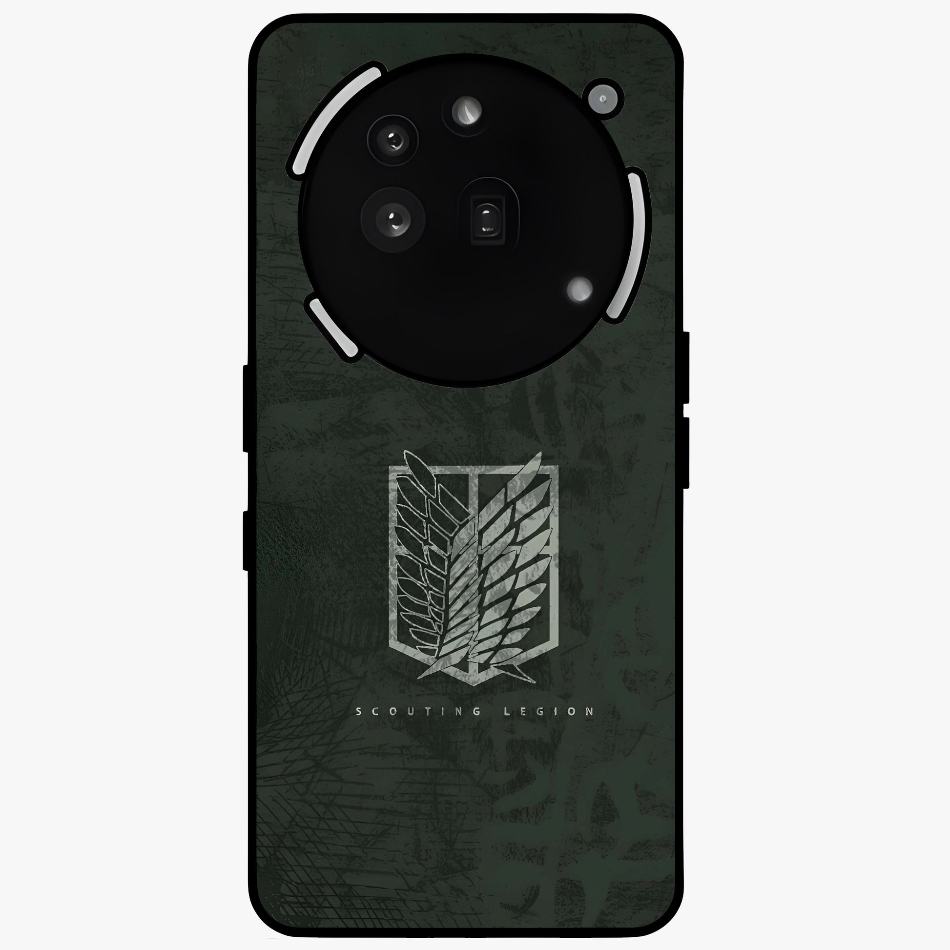 Wings Of Freedom Glass Case showing flat back view with symbolic wings artwork and glossy glass finish.