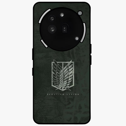 Wings Of Freedom Glass Case showing flat back view with symbolic wings artwork and glossy glass finish.