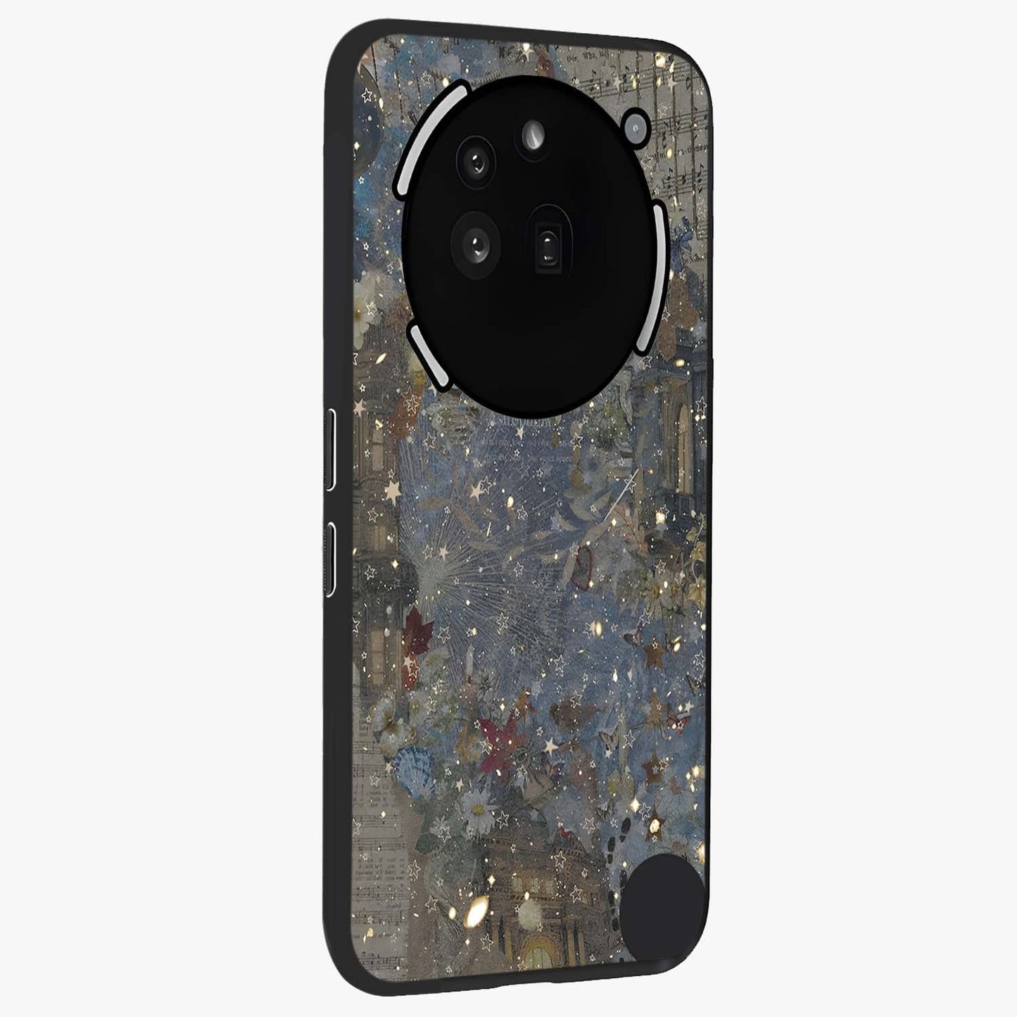 Aesthetic Astrolophia Glass Case upright view showcasing soft aesthetic theme with stylish modern look.