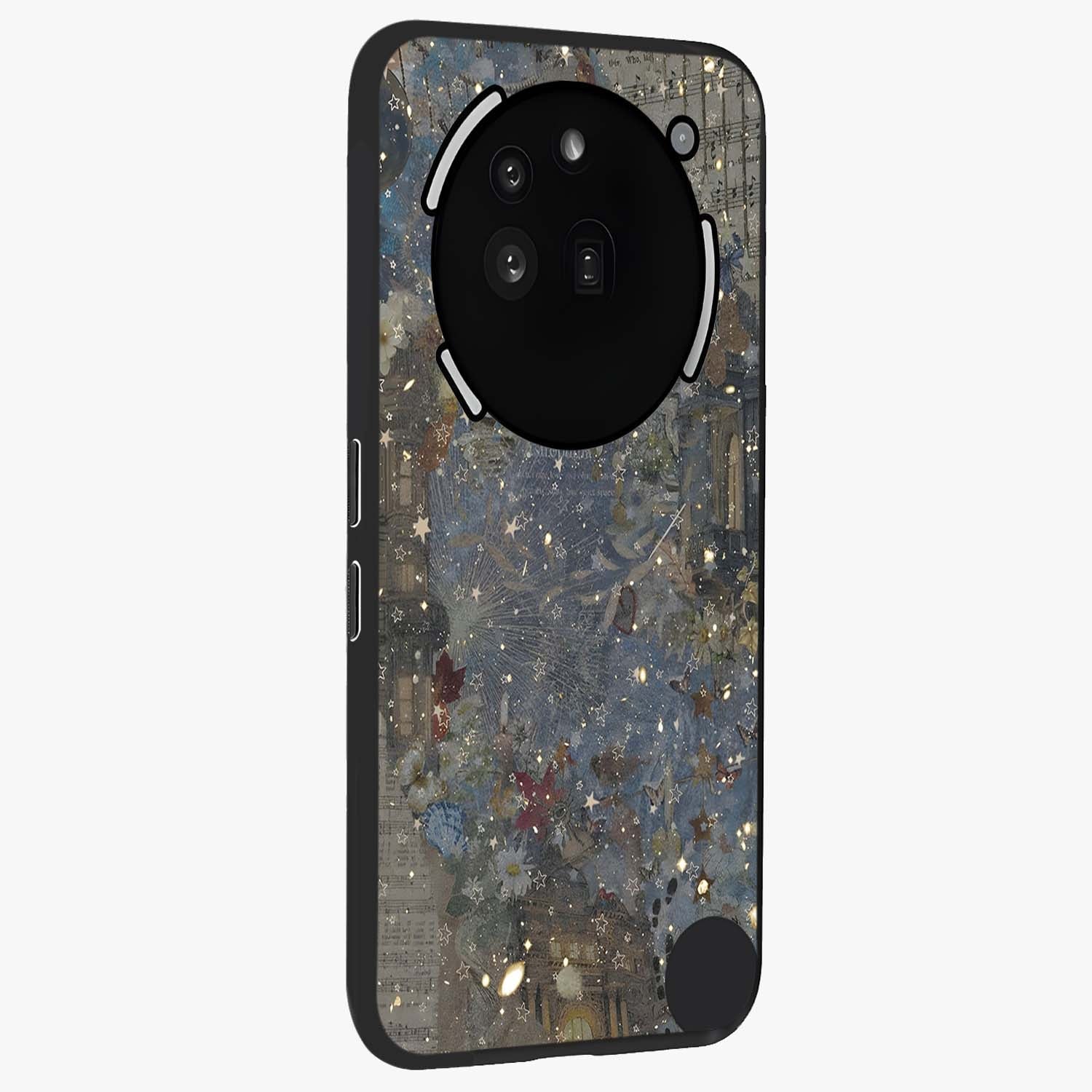 Aesthetic Astrolophia Glass Case upright view showcasing soft aesthetic theme with stylish modern look.
