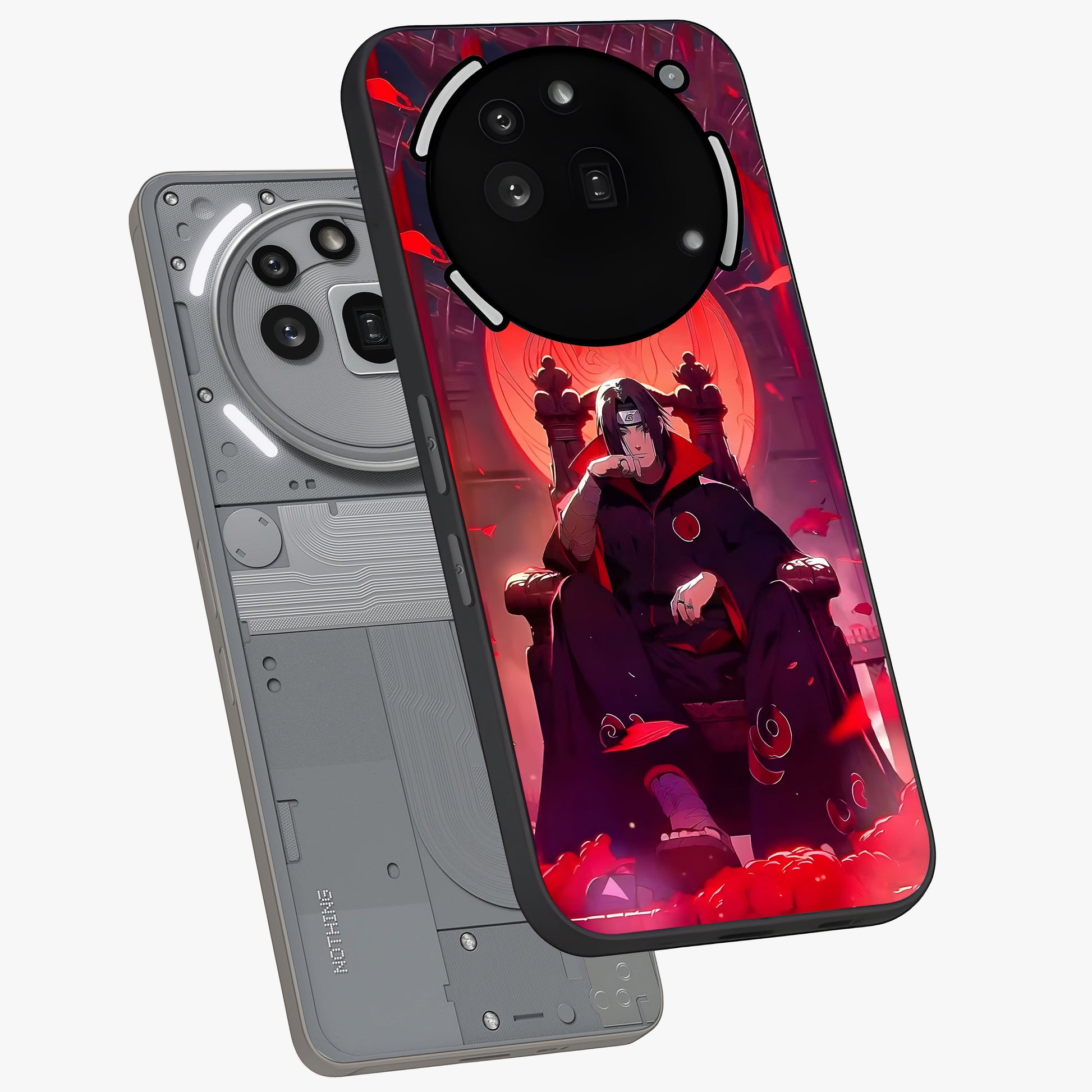 Blood Moon Sovereign Glass Case displayed in angled mockup highlighting dark celestial moon design and dramatic theme.