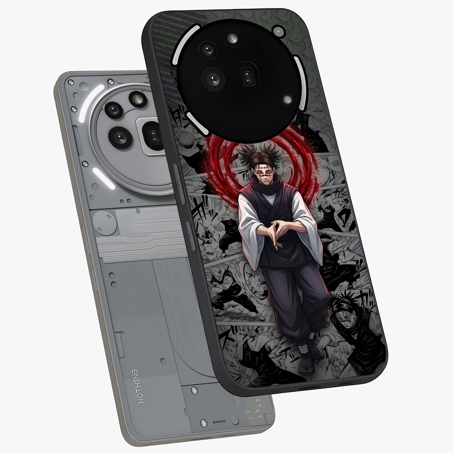 Cursed Ritual Ascension Glass Case displayed in angled mockup highlighting mystical ritual illustration with supernatural aesthetic.