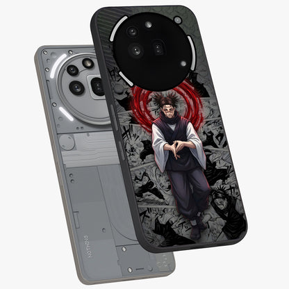 Cursed Ritual Ascension Glass Case displayed in angled mockup highlighting mystical ritual illustration with supernatural aesthetic.