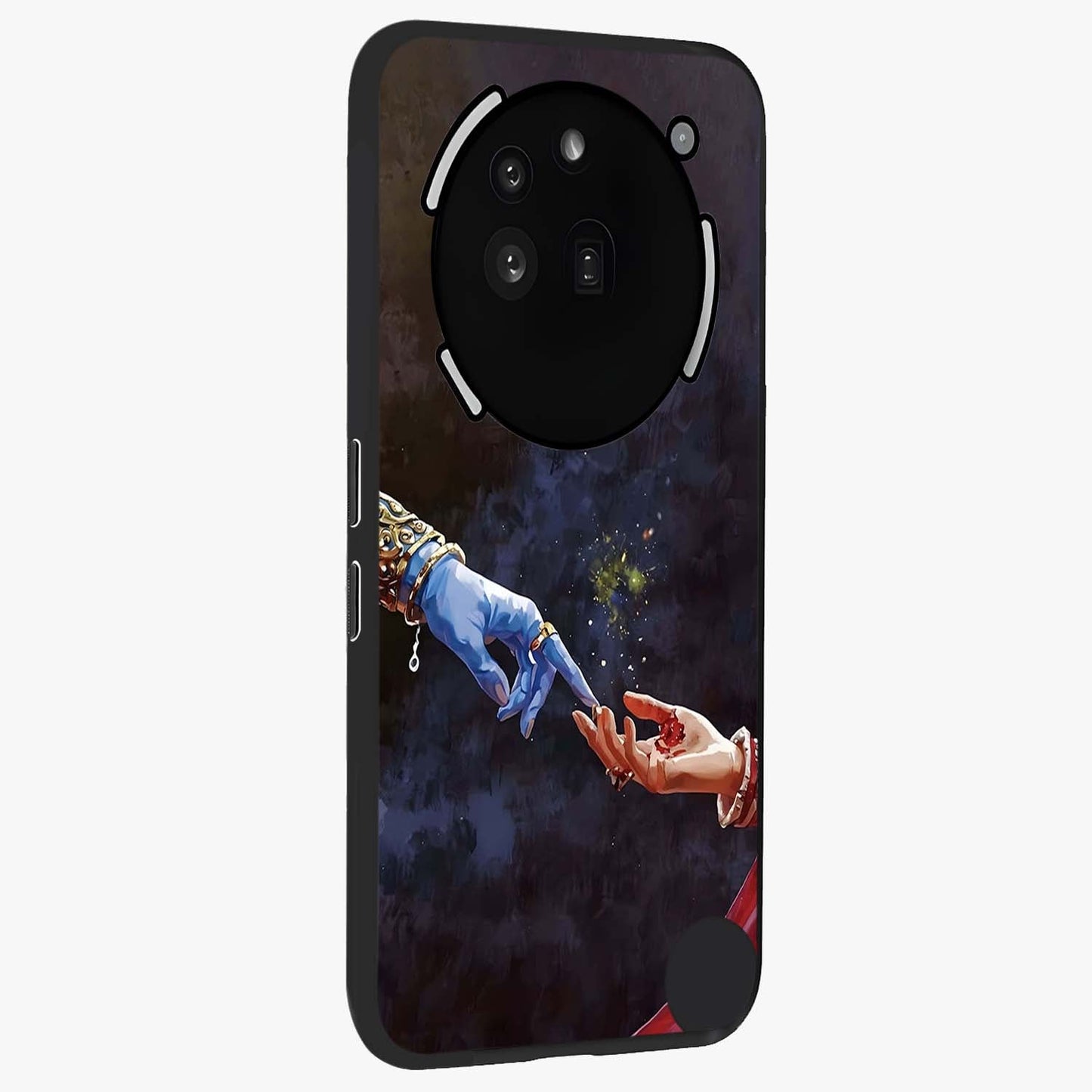 Divine Touch Eternal Glass Case upright view showcasing peaceful spiritual artwork with eternal divine theme.