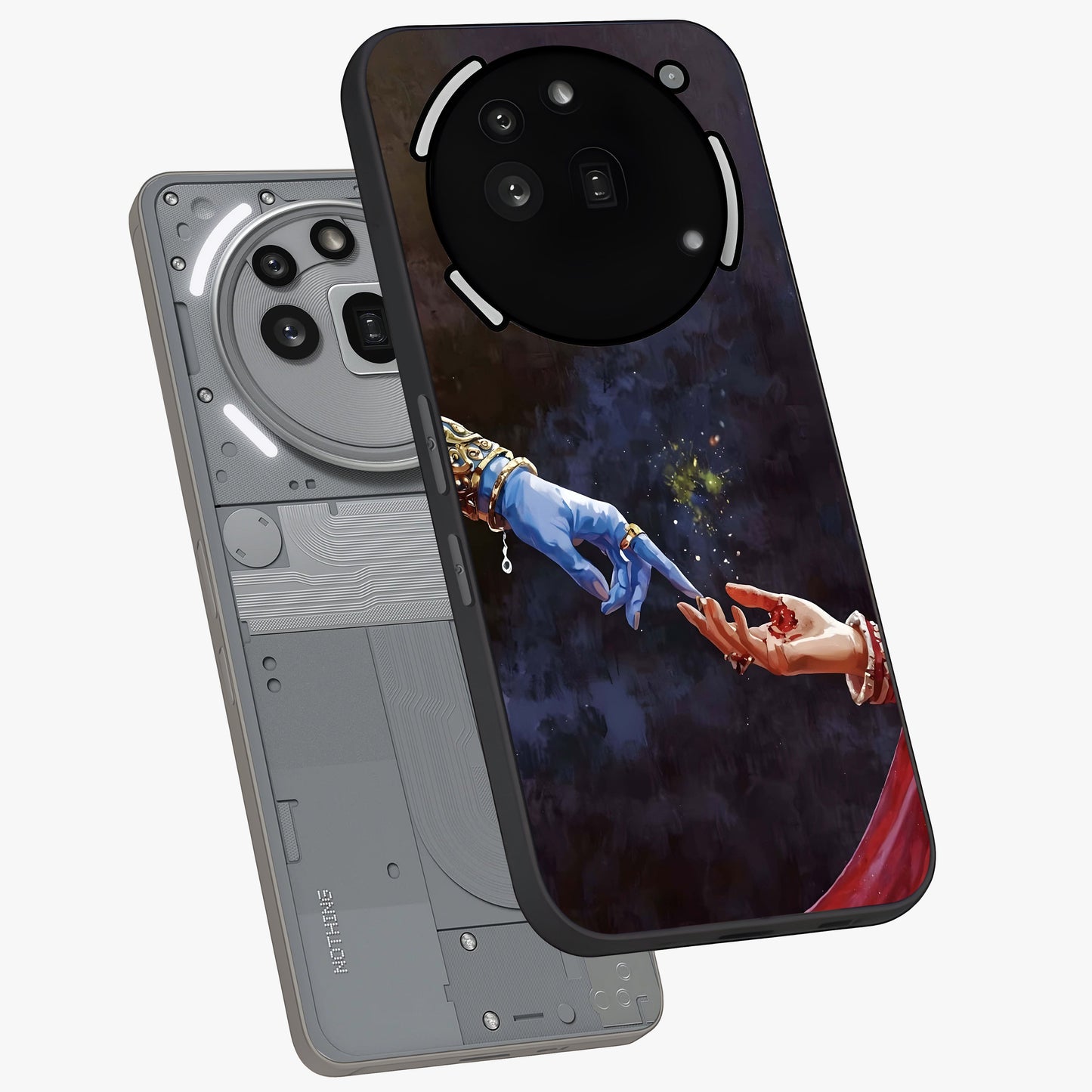 Divine Touch Eternal Glass Case displayed in angled mockup highlighting elegant divine inspired design with calm aesthetic style.