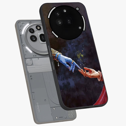 Divine Touch Eternal Glass Case displayed in angled mockup highlighting elegant divine inspired design with calm aesthetic style.