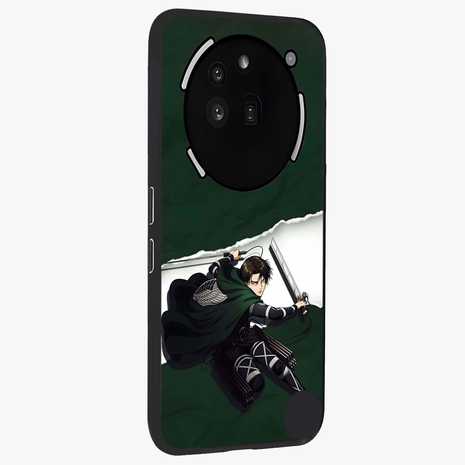 Emerald War Vanguard Glass Case upright view showcasing dramatic warrior artwork with bold fantasy theme.