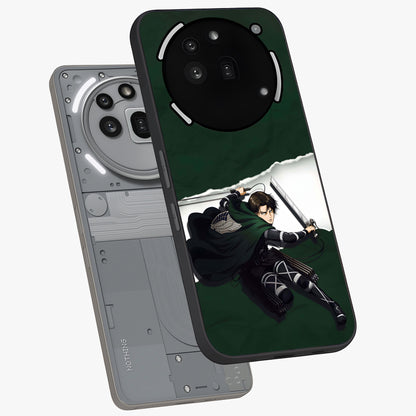 Emerald War Vanguard Glass Case displayed in angled mockup highlighting intense battle inspired design with emerald tone aesthetic.