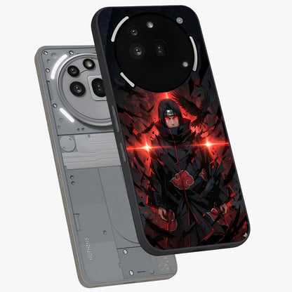 Focused Blade Discipline Glass Case displayed in angled mockup highlighting clean minimal text artwork with modern aesthetic style.