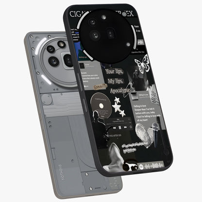 Midnight Love Echo Glass Case displayed in angled mockup highlighting elegant love inspired design with deep aesthetic style.