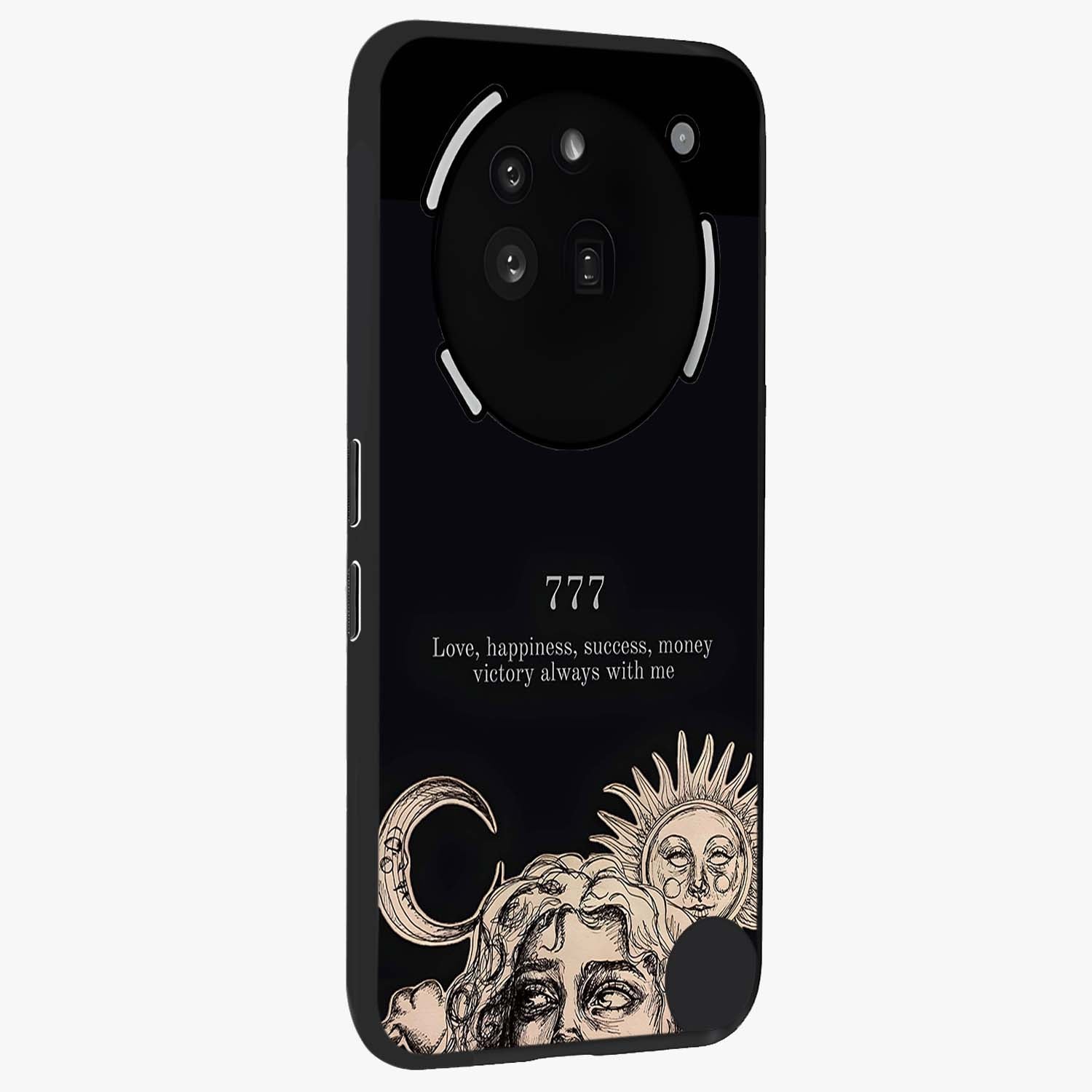 Mystic Victory Aura Glass Case upright view showcasing powerful victory themed artwork with spiritual energy vibe.