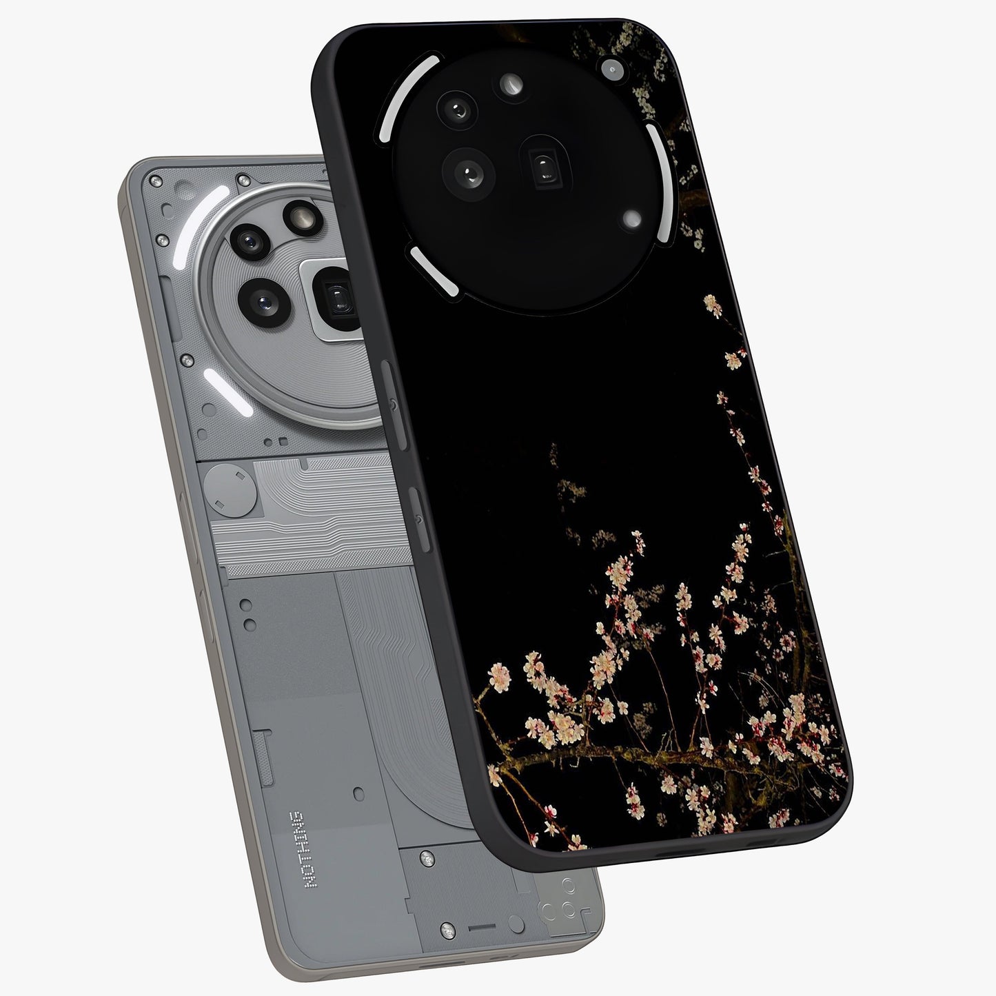 Petal Moon Light With Custom Name Glass Case displayed in angled mockup highlighting delicate petal design with custom name feature.