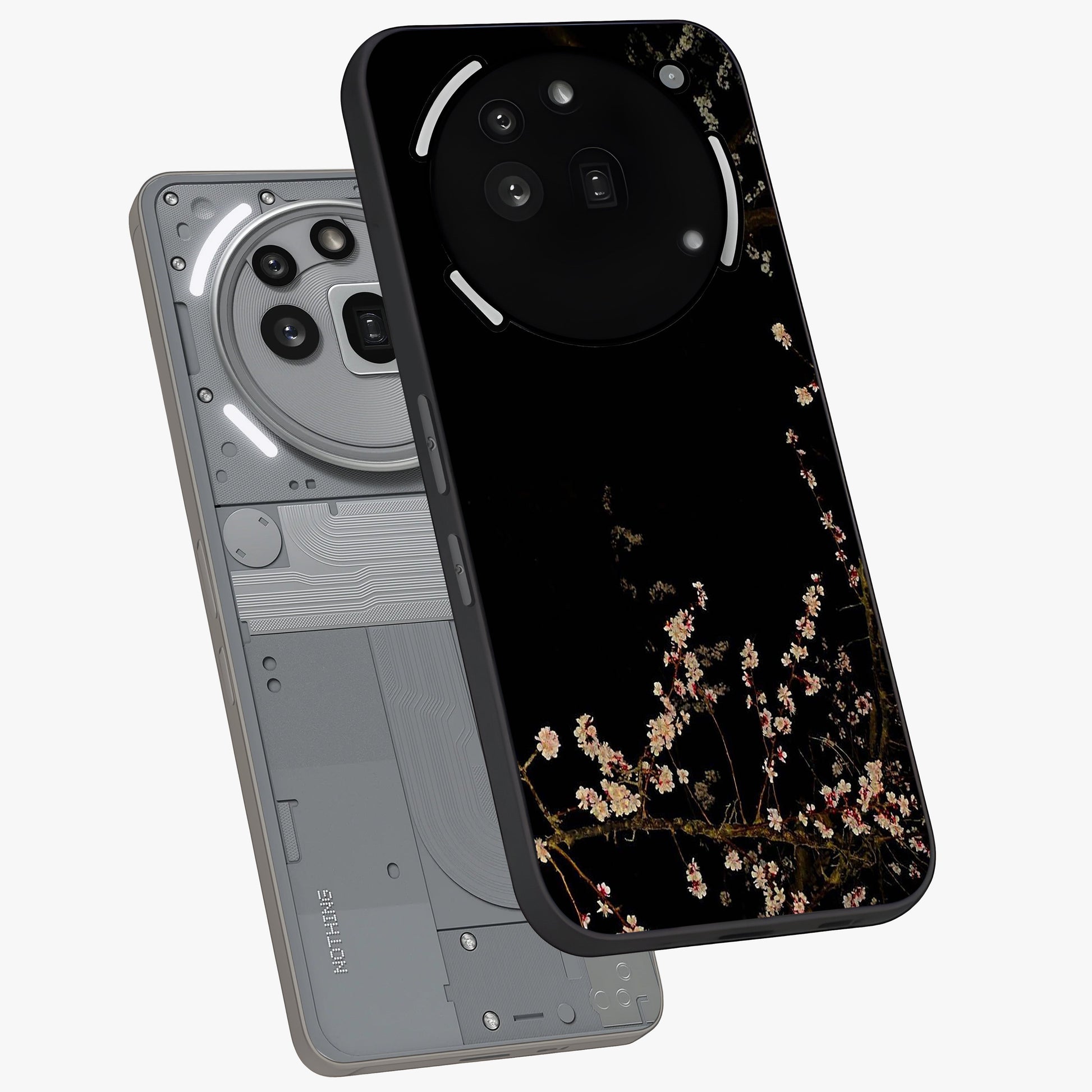 Petal Moon Light With Custom Name Glass Case displayed in angled mockup highlighting delicate petal design with custom name feature.
