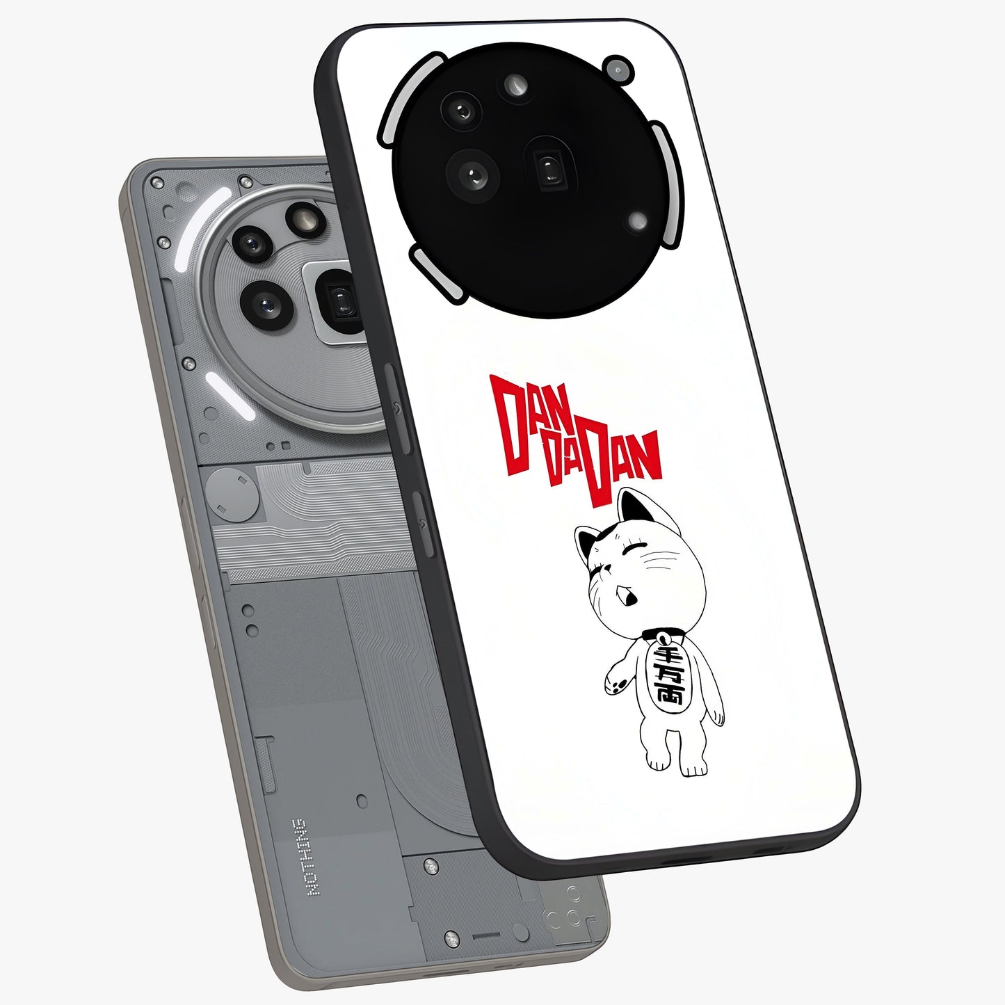 Playful Spirit Charm Glass Case displayed in angled mockup highlighting lively decorative design with playful aesthetic style.