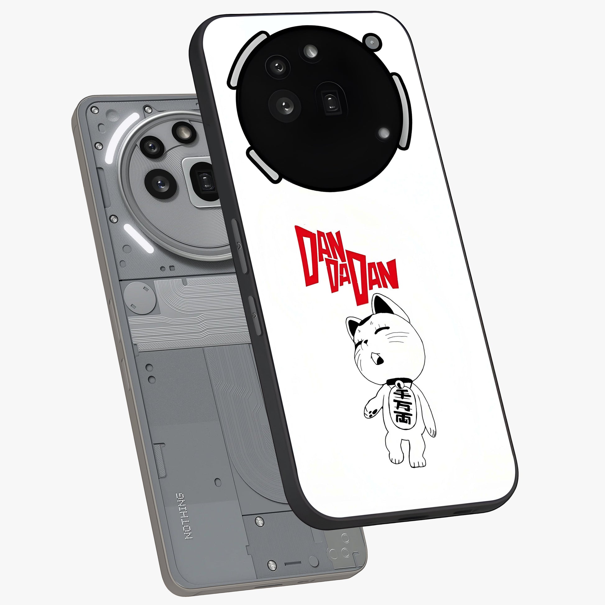 Playful Spirit Charm Glass Case displayed in angled mockup highlighting lively decorative design with playful aesthetic style.