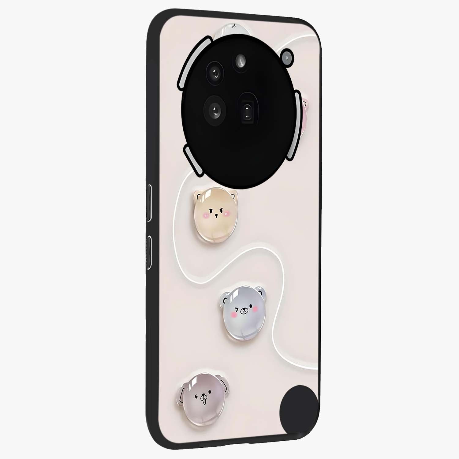 Puffy Face Parade Glass Case upright view showcasing adorable character artwork with cheerful animated theme.