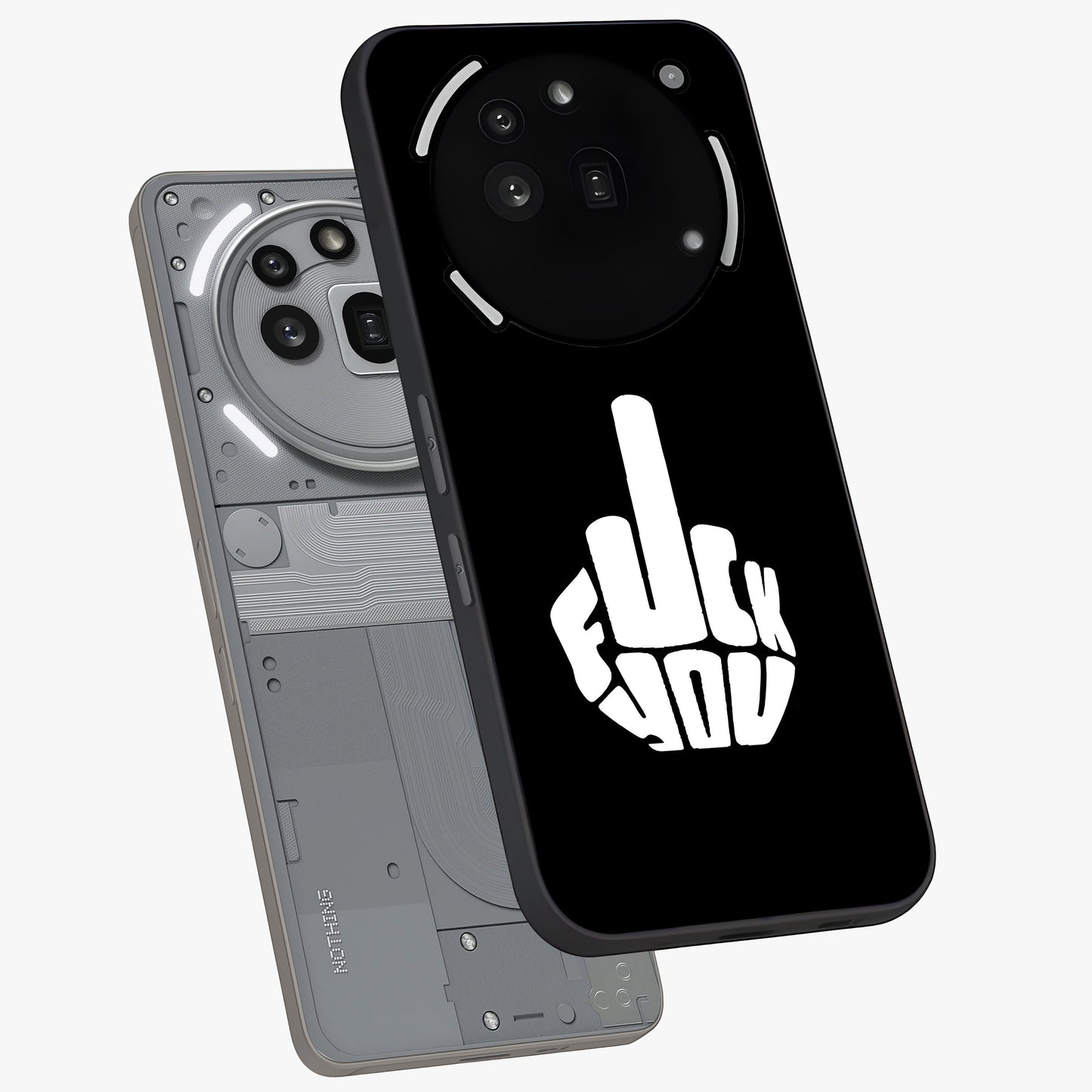 Rebel Mode On Glass Case displayed in angled mockup highlighting edgy text design with modern street aesthetic.