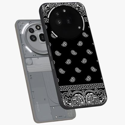 Retro Rebel Threads Glass Case displayed in angled mockup highlighting retro inspired graphic design with rebellious aesthetic.