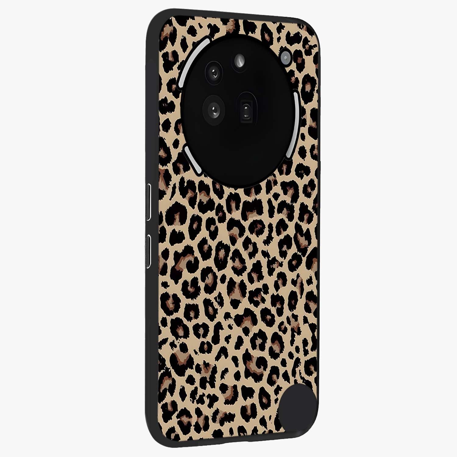 Savage Chic Pattern Glass Case upright view showcasing trendy decorative artwork with edgy fashion theme.