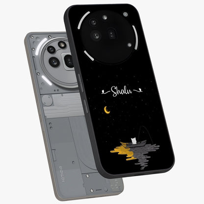 Silent Night Row Glass Case displayed in angled mockup highlighting peaceful evening design with dreamy night aesthetic.