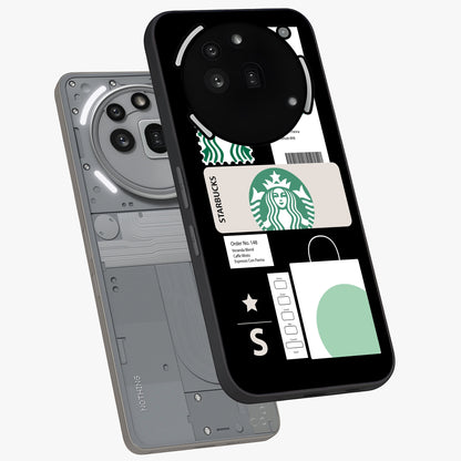 Starbucks Mocha Glass Case displayed in angled mockup highlighting stylish mocha themed design with cozy café aesthetic.