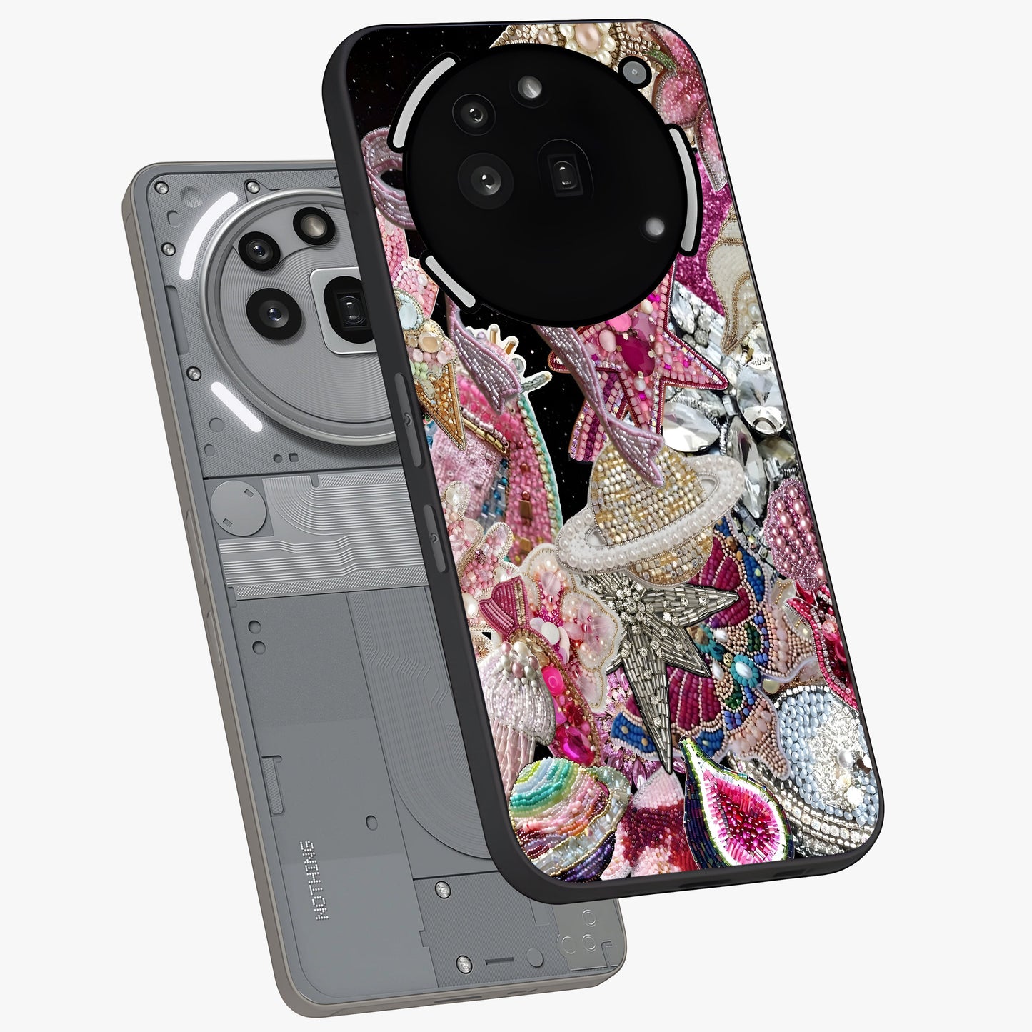 Starlit Jewel Dream Glass Case displayed in angled mockup highlighting glowing celestial jewel design with dreamy aesthetic.