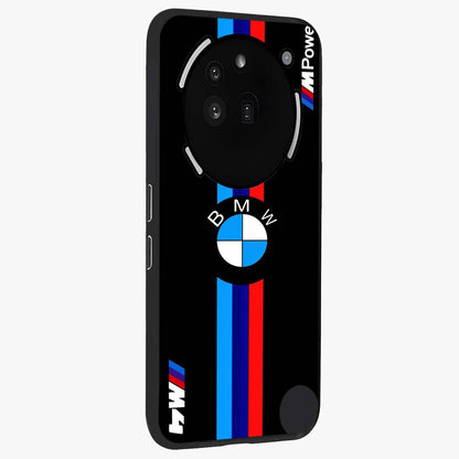 Turbo BMW Beast Glass Case upright view showcasing powerful car artwork with modern motorsport theme.
