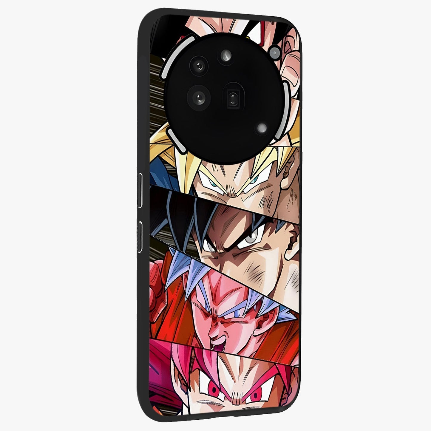 Anime Character Glass Case upright view showcasing expressive anime artwork with bold graphic style.
